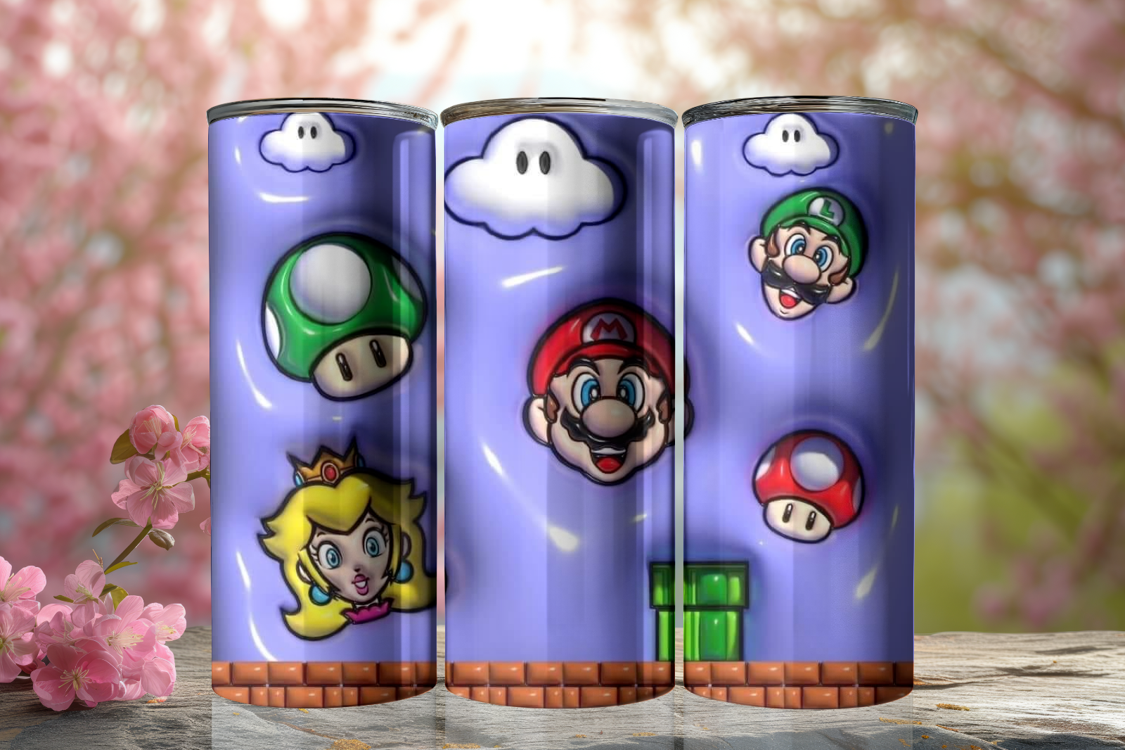 Tumbler Skinny 20oz – Super Mario Brothers Friends