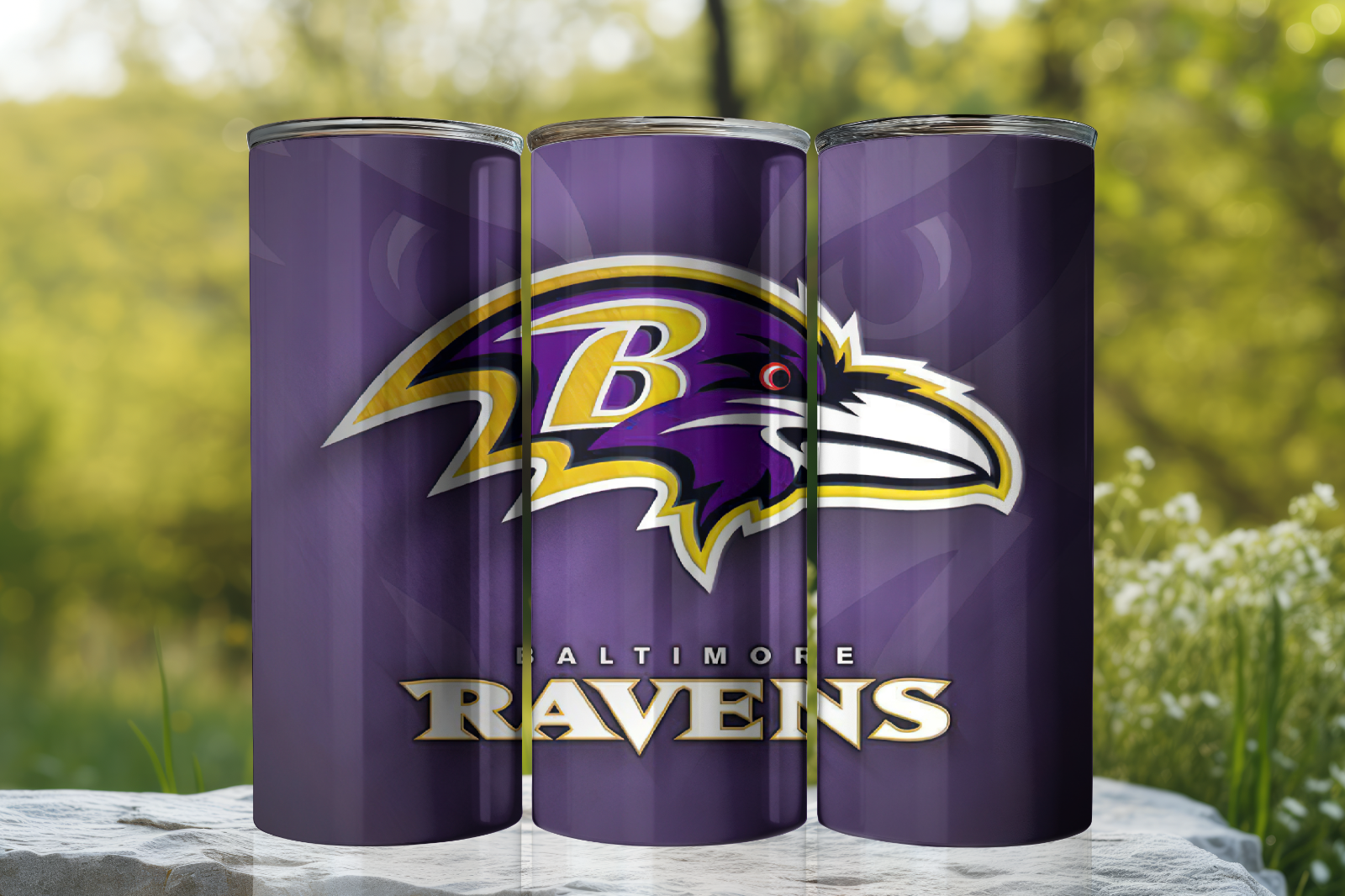 Tumbler Skinny 20oz With Lid – Baltimore Ravens – Nfl – Football