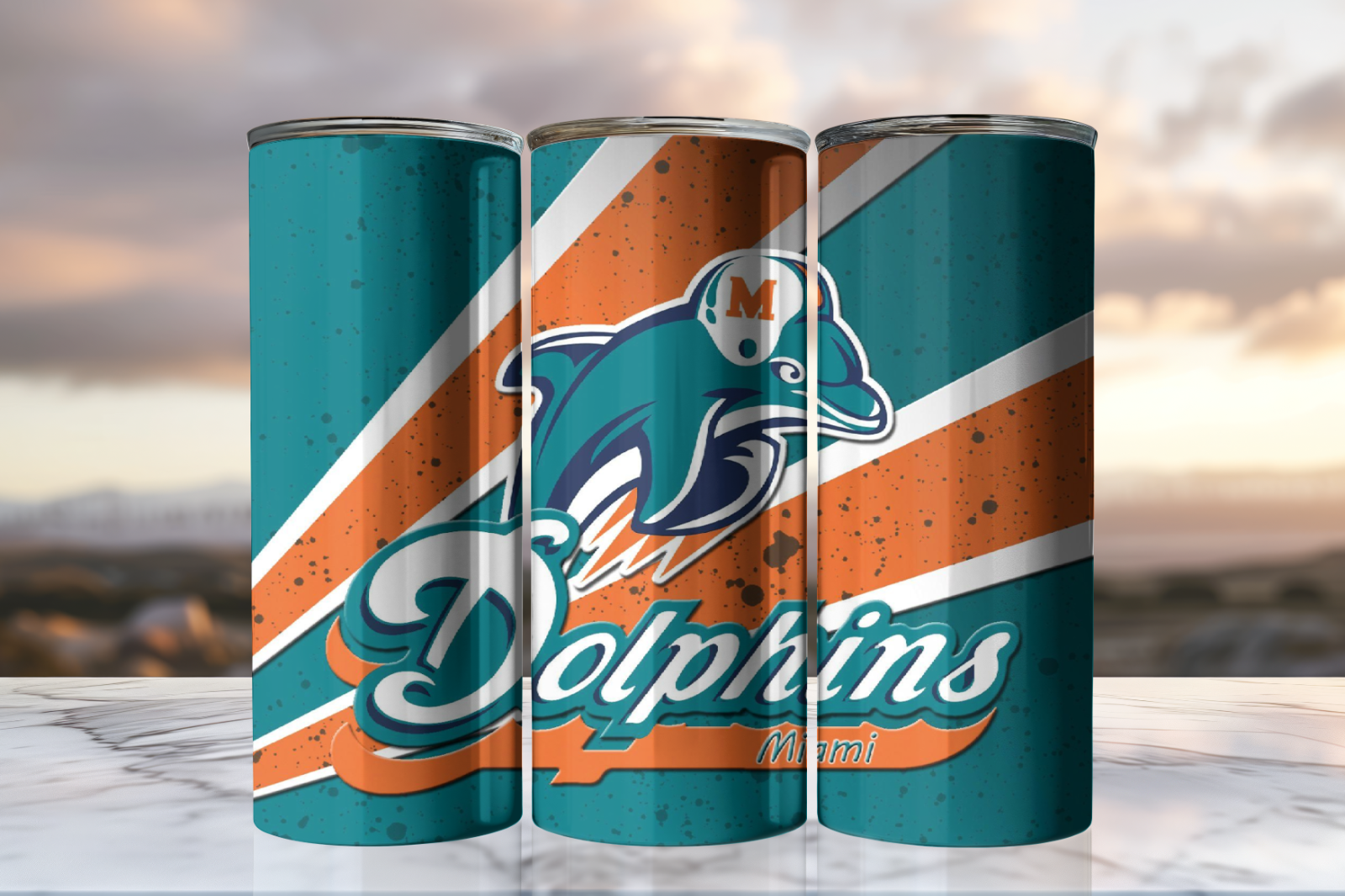 Tumbler Skinny 20oz With Lid – Miami Dolphins – Nfl – Football