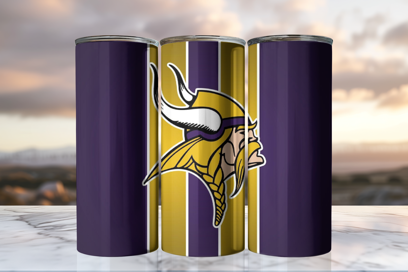Tumbler Skinny 20oz With Lid – Minnesota Vikings – Nfl – Football