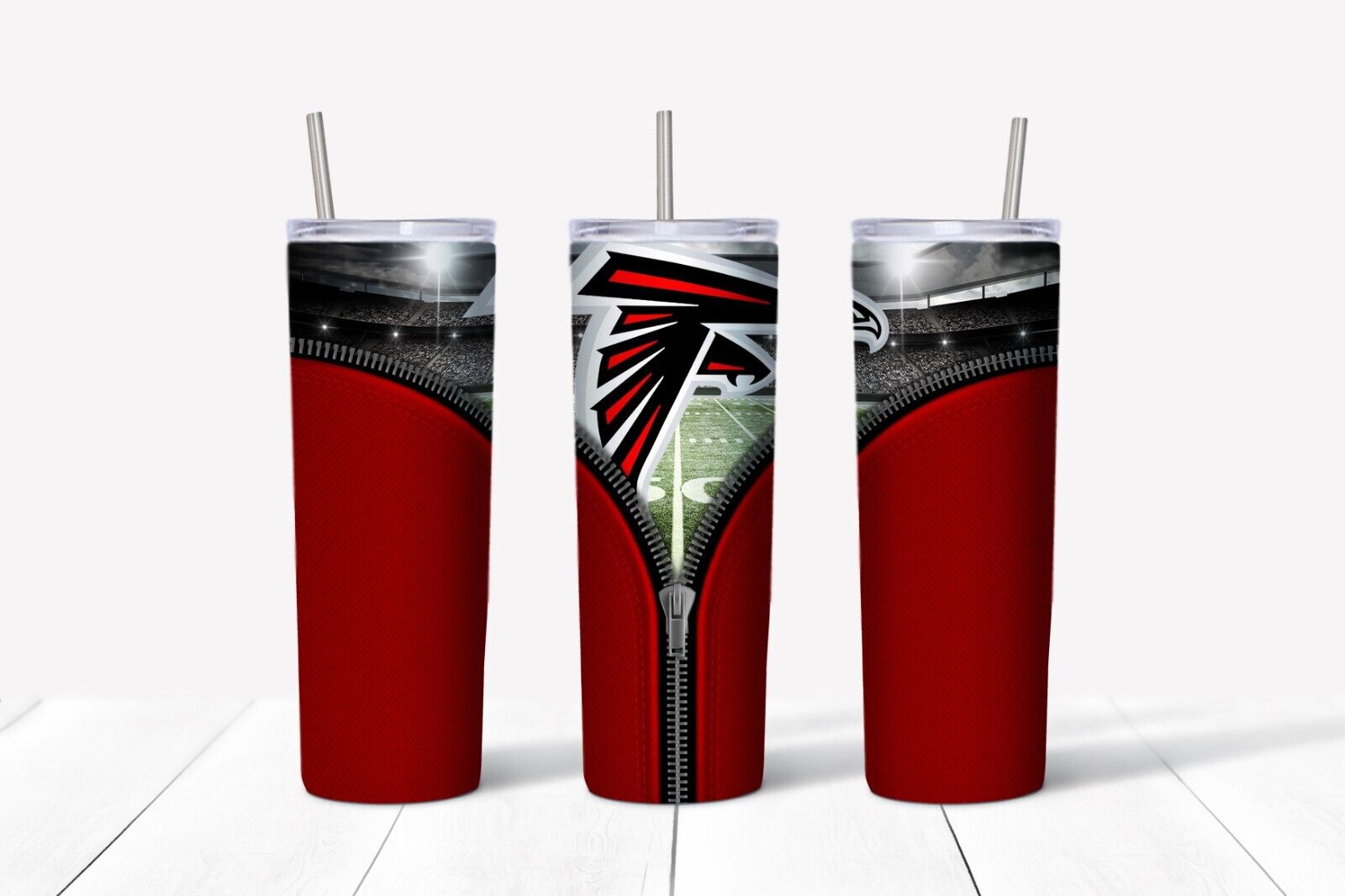 Tumbler Skinny 20oz With Lid – Zipper Alanta Falcons – Nfl