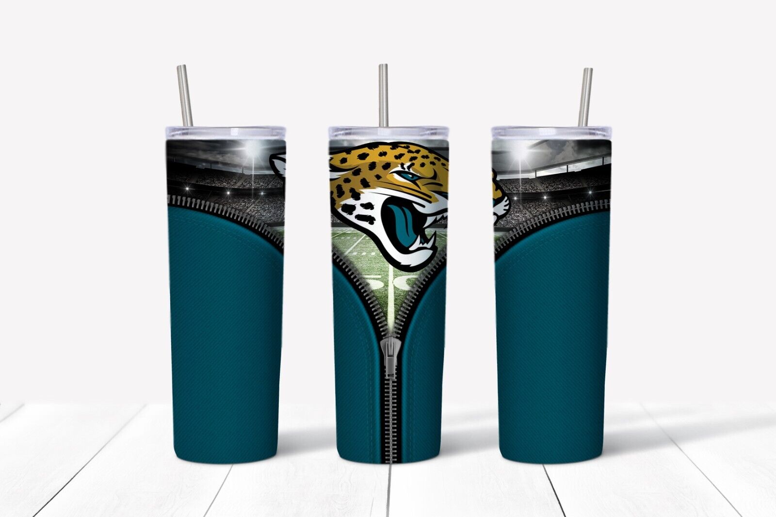 Tumbler Skinny 20oz With Lid – Zipper Jacksonville Jaquars – Nfl