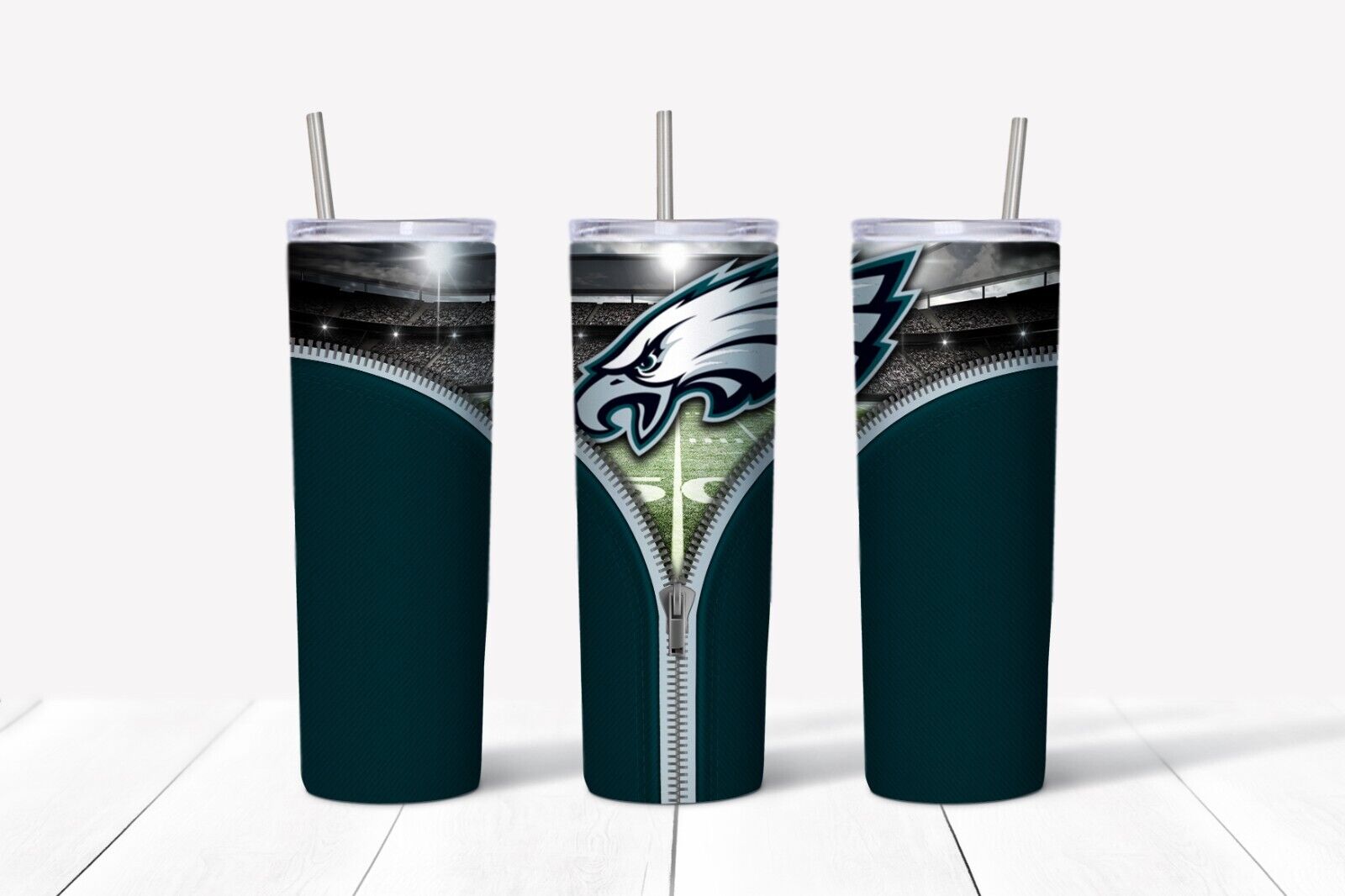 Tumbler Skinny 20oz With Lid – Zipper Philadelphia Eagles – Nfl