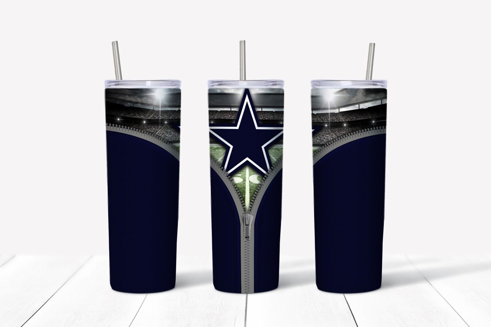 Tumbler Skinny 20oz With Lid -zipper Dallas Cowboys – Nfl