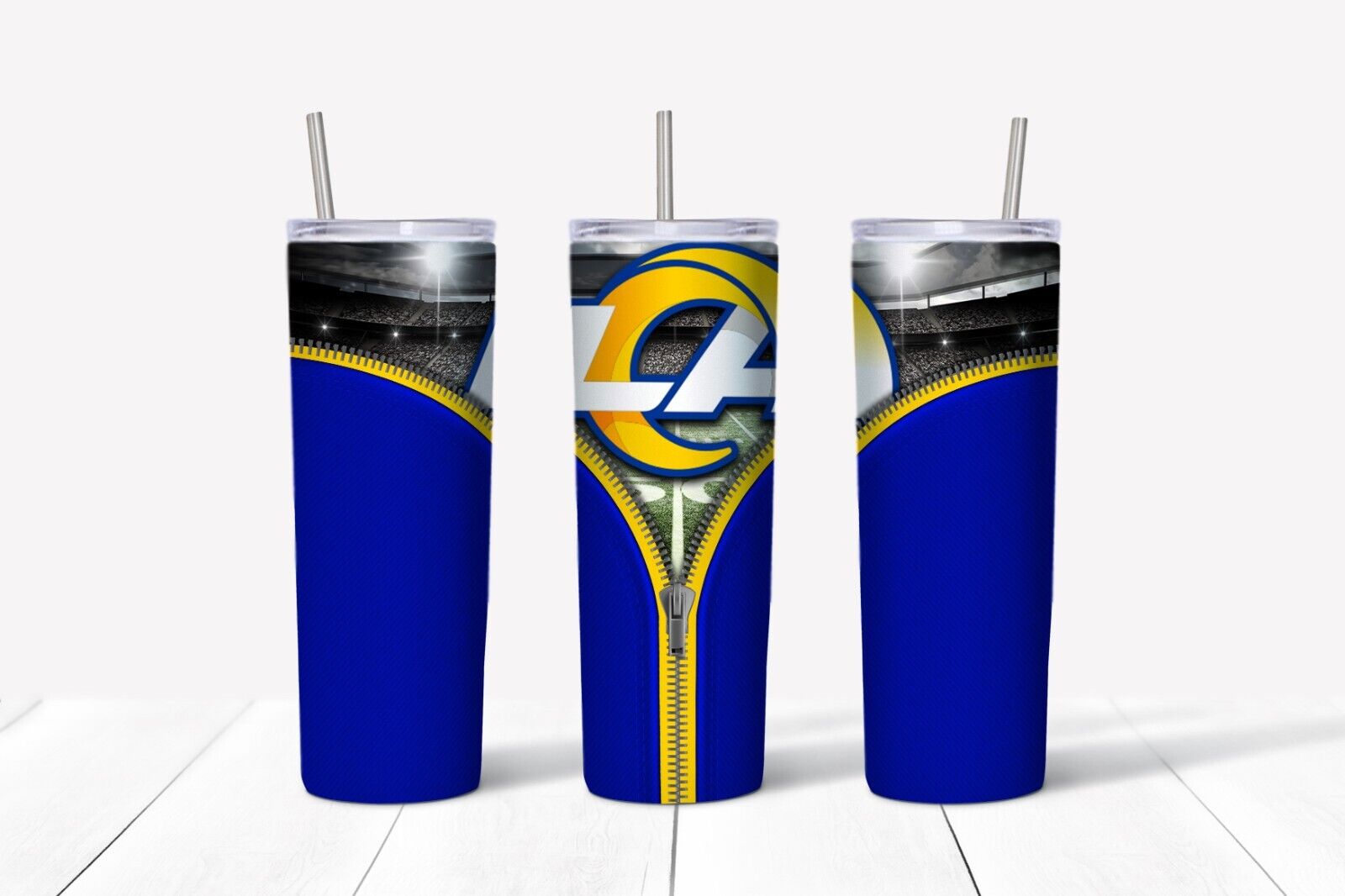 Tumbler Skinny 20oz With Lid -zipper Los Angeles Rams – Nfl