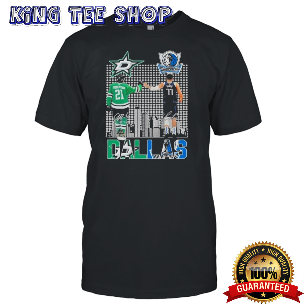 Dallas Stars Jason Robertson Dallas Mavericks The Legend Signatures Tee