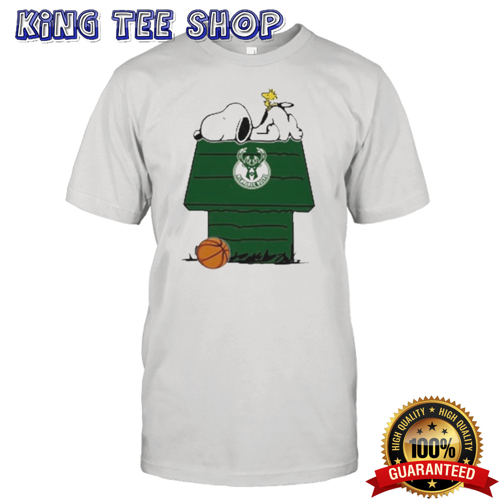 Milwaukee Bucks Nba Basketball Snoopy Woodstock House 2024 Tee