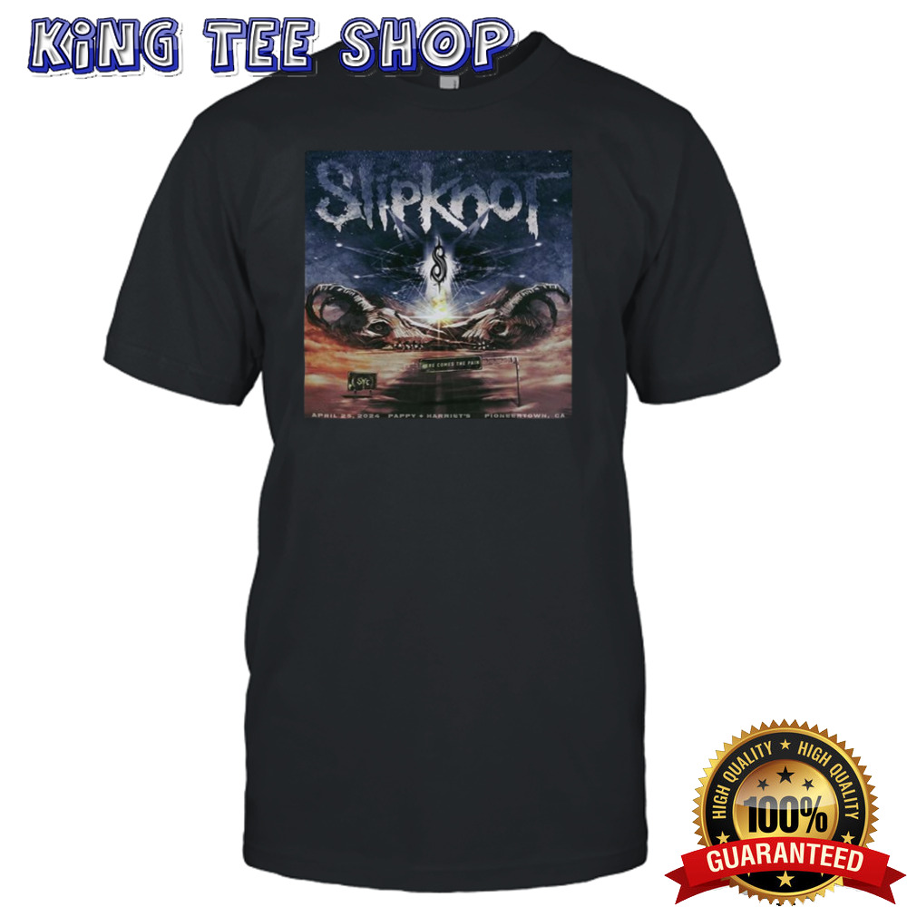Slipknot Event Poster Goat 4 25 24 Show At Pappy Harriets Pioneertown CA Tee