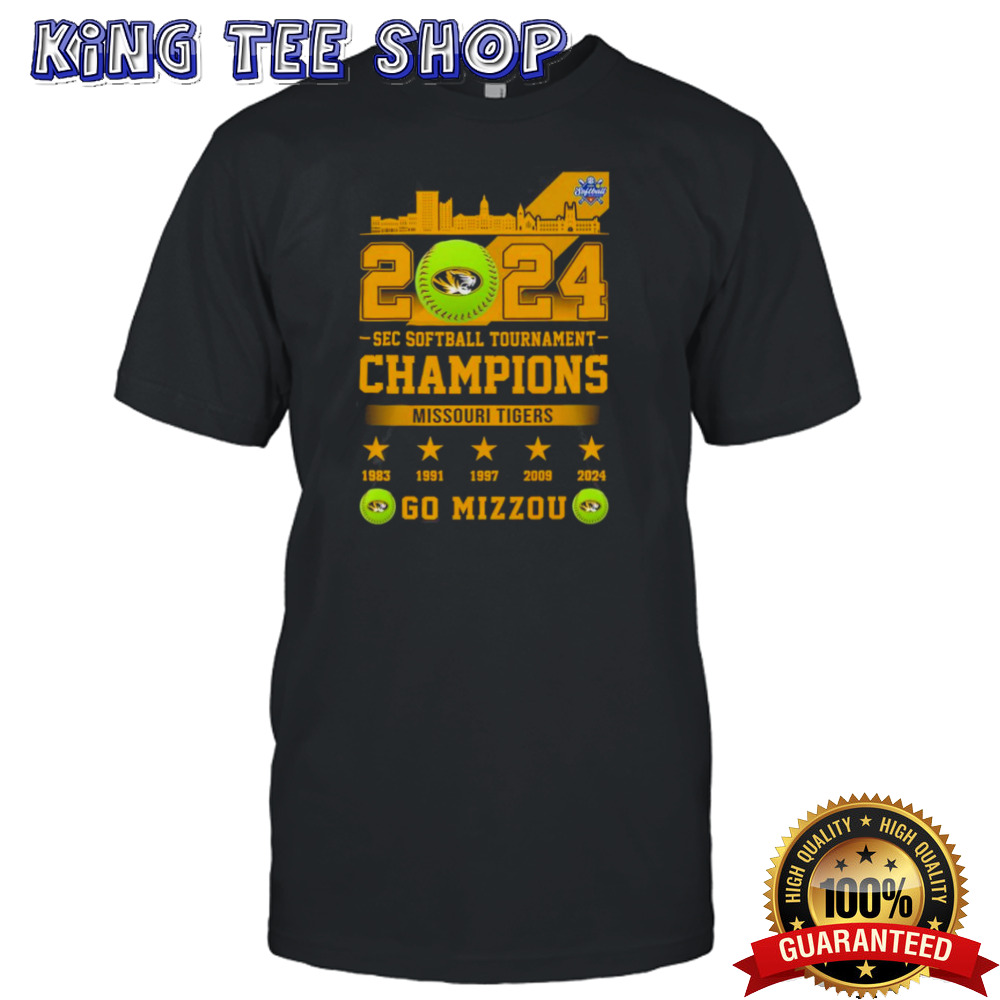 2024 SEC Softball Tournament Missouri Tigers Go Tigers Champions Go Mizzou Tee
