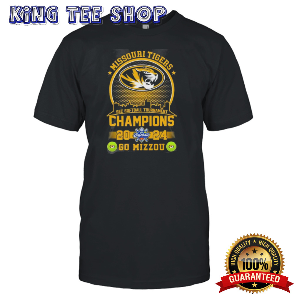 Missouri Tigers Champions 2024 SEC Softball Tournament Go Mizzou Tee