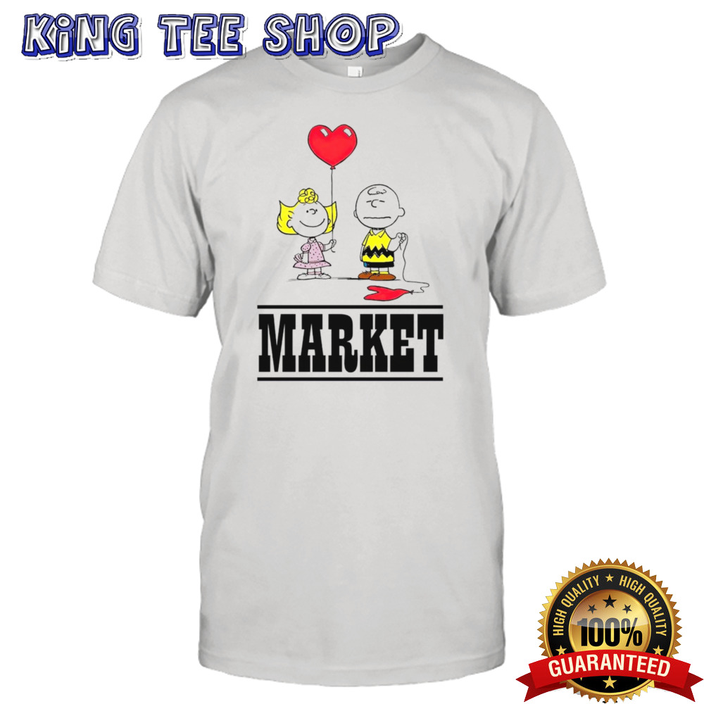 Sally Brown and Charlie Brown Peanuts deflated market shirt