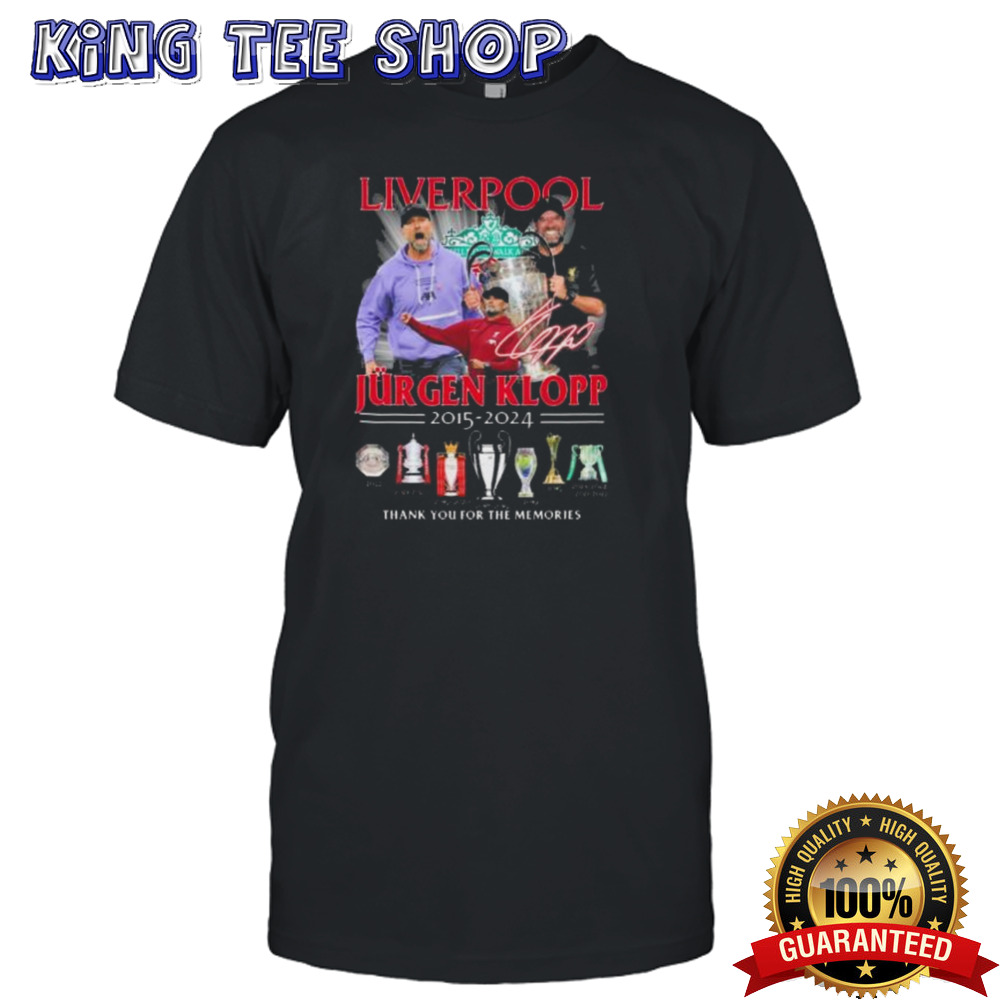 Liverpool Coach Jurgen Klopp 2015-2024 Thank You For The Memories Signatures shirt