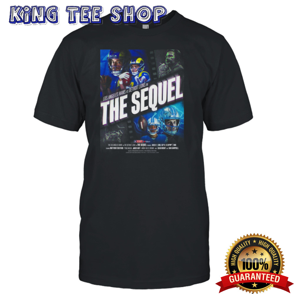 Los angeles rams vs detroit lions in the sequel nfl schedule release on nfln espn2 stream on nfl plus shirt