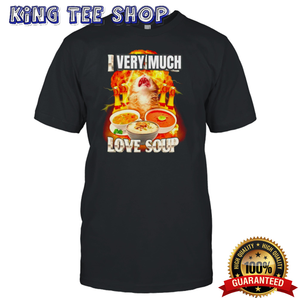 Cute cat very much love soup shirt