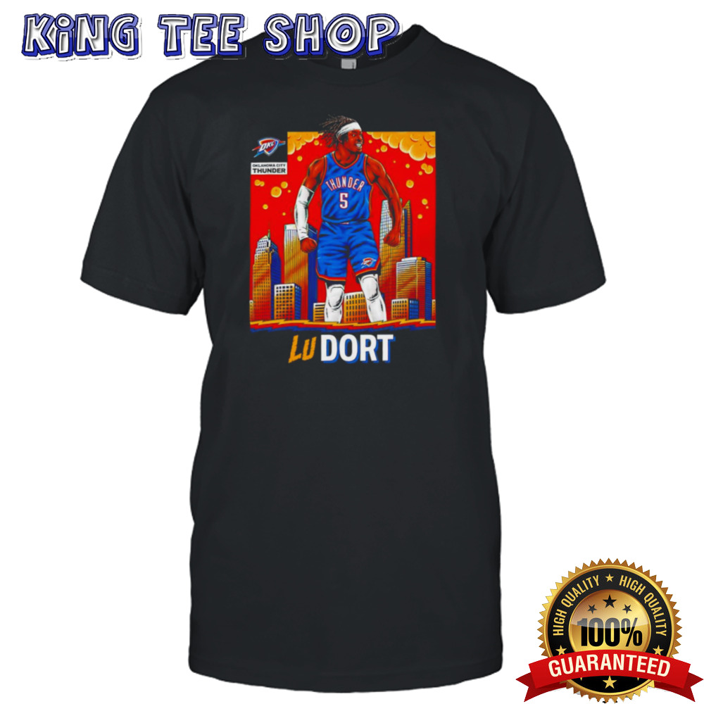 Luguentz Dort Oklahoma City Thunder city skyline shirt