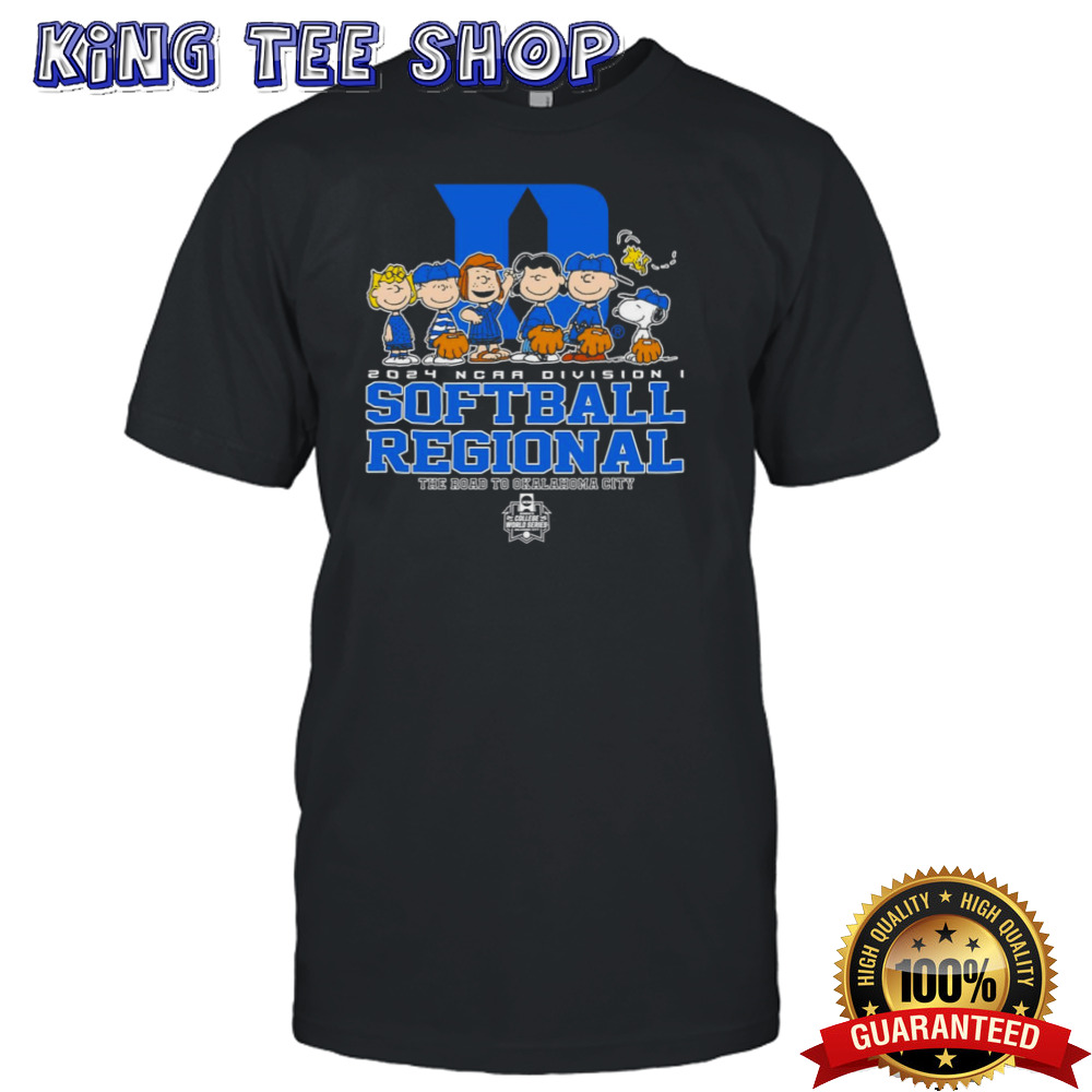 Peanuts Characters Duke Blue Devils 2024 NCAA Division I Softball Regional shirt