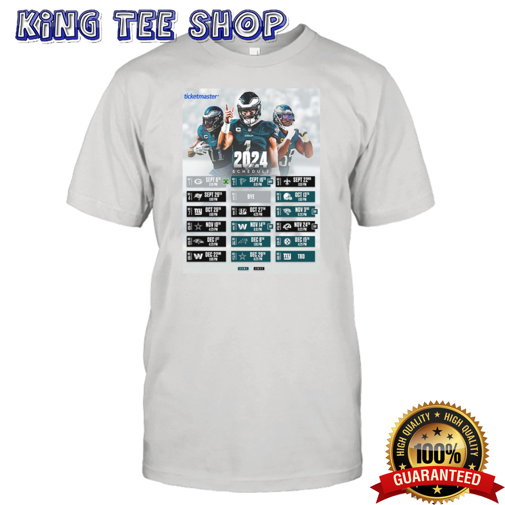 Philadelphia Eagles NFL 2024 Season Schedule Home Decor shirt