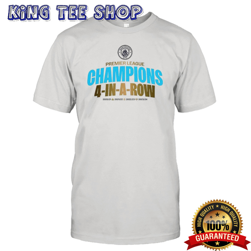Manchester City 1863FC Four-Time Consecutive Premier League Champions Lockup shirt