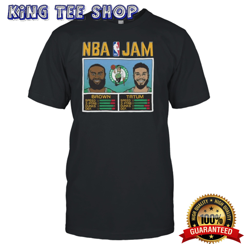Official Boston Celtics NBA Jam Brown And Tatum 2024 Conference Finals Shirt