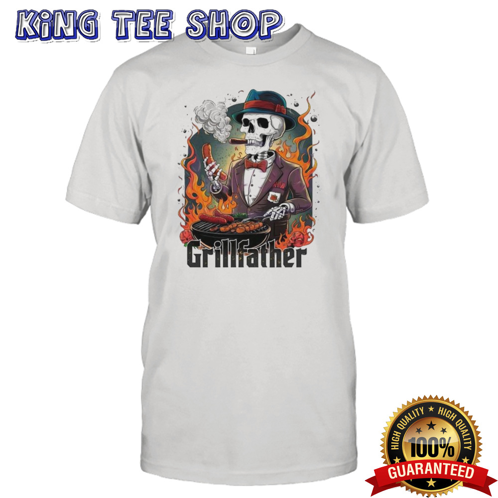 Retro Grillfather Snarky Skeleton 2024 Shirt