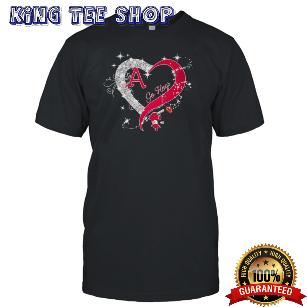 Heart Arkansas Razorbacks Baseball Go Vols Shirt