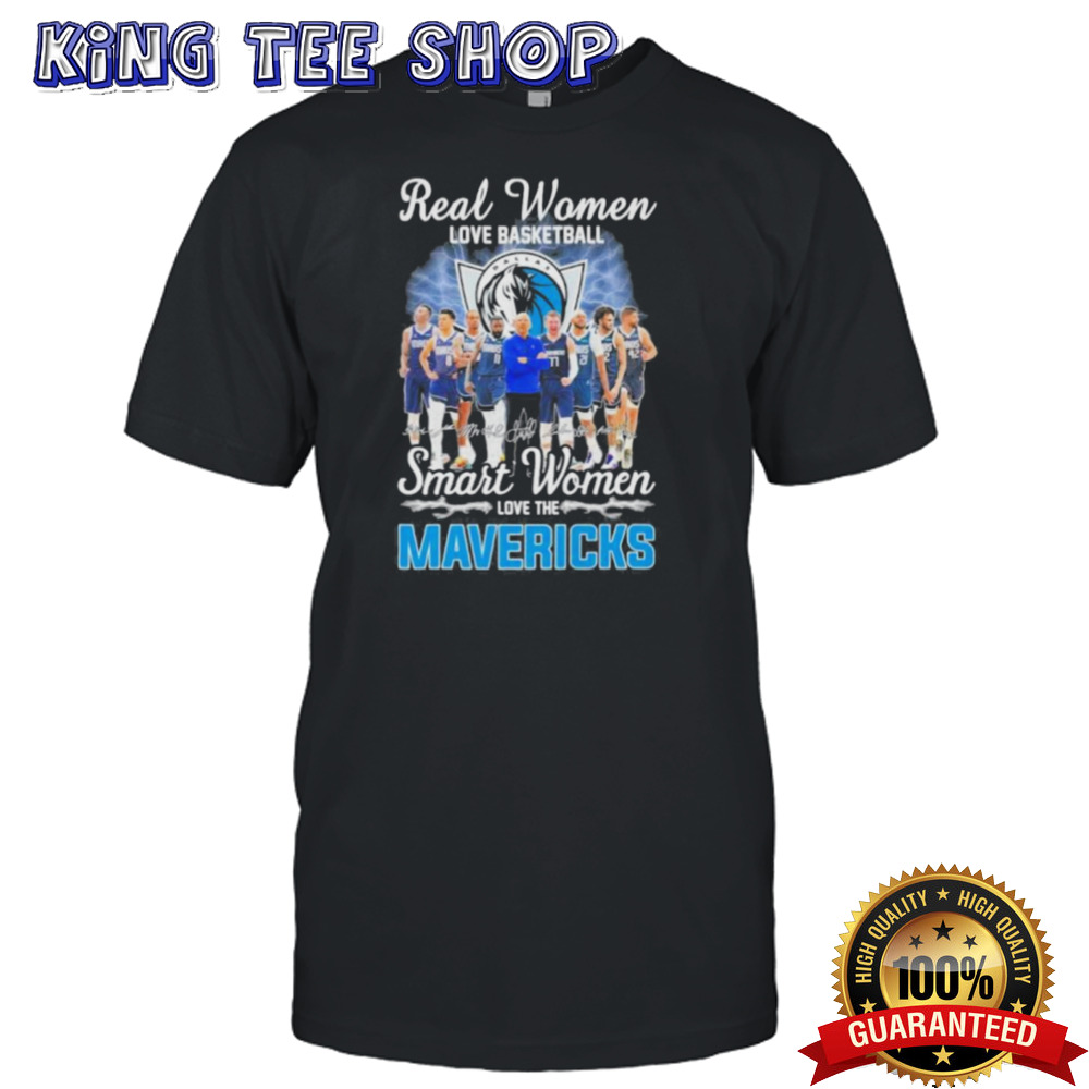 Real Women Love Basketball Smart Women Love The Dallas Mavericks 2024 Western Conference Finals Signatures Shirt