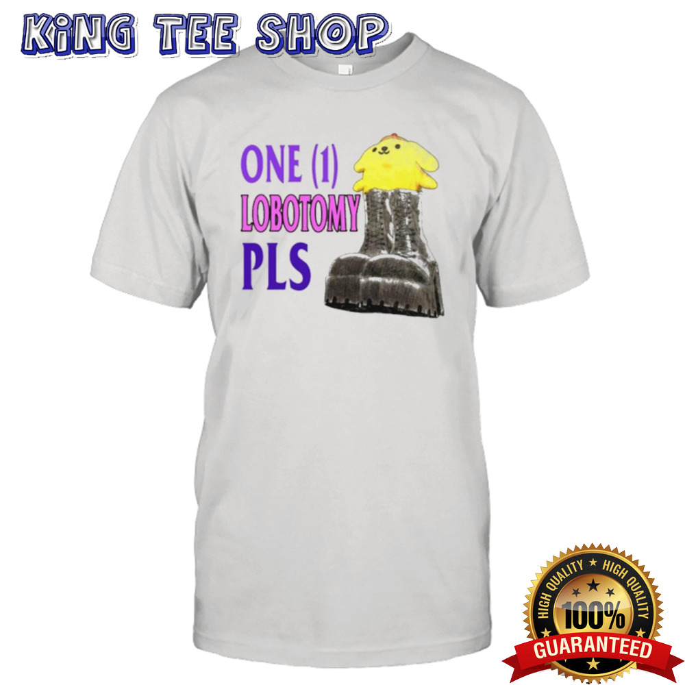 One 1 lobotomy pls funny meme shirt