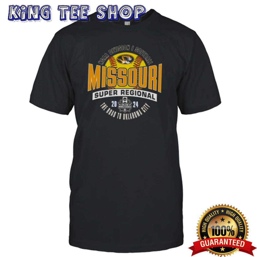 Missouri Tigers 2024 NCAA Division I Softball Super Regional The Road To Oklahoma City Shirt