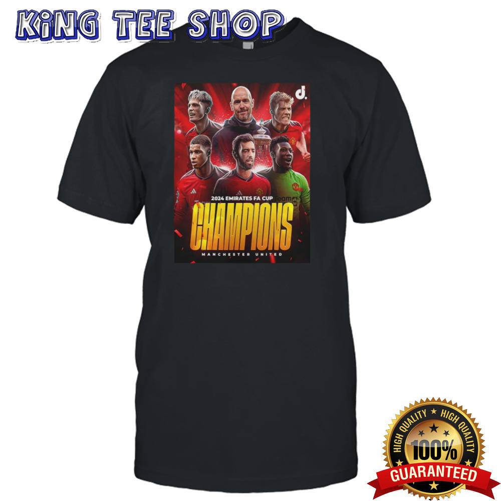 Congratulations Official Man UTD Champions FA Cup 2024 shirt