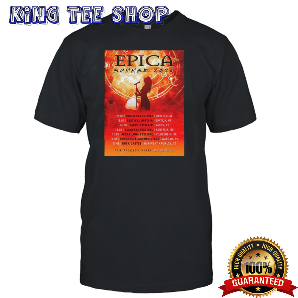 Epica Summer 2024 Tour Schedule List Date shirt