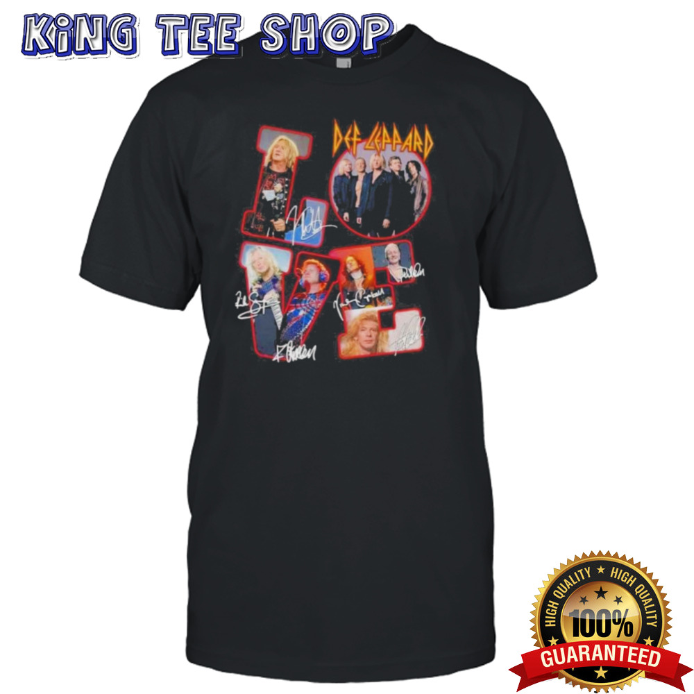 Love Def Leppard Rock Band Signatures T-Shirt