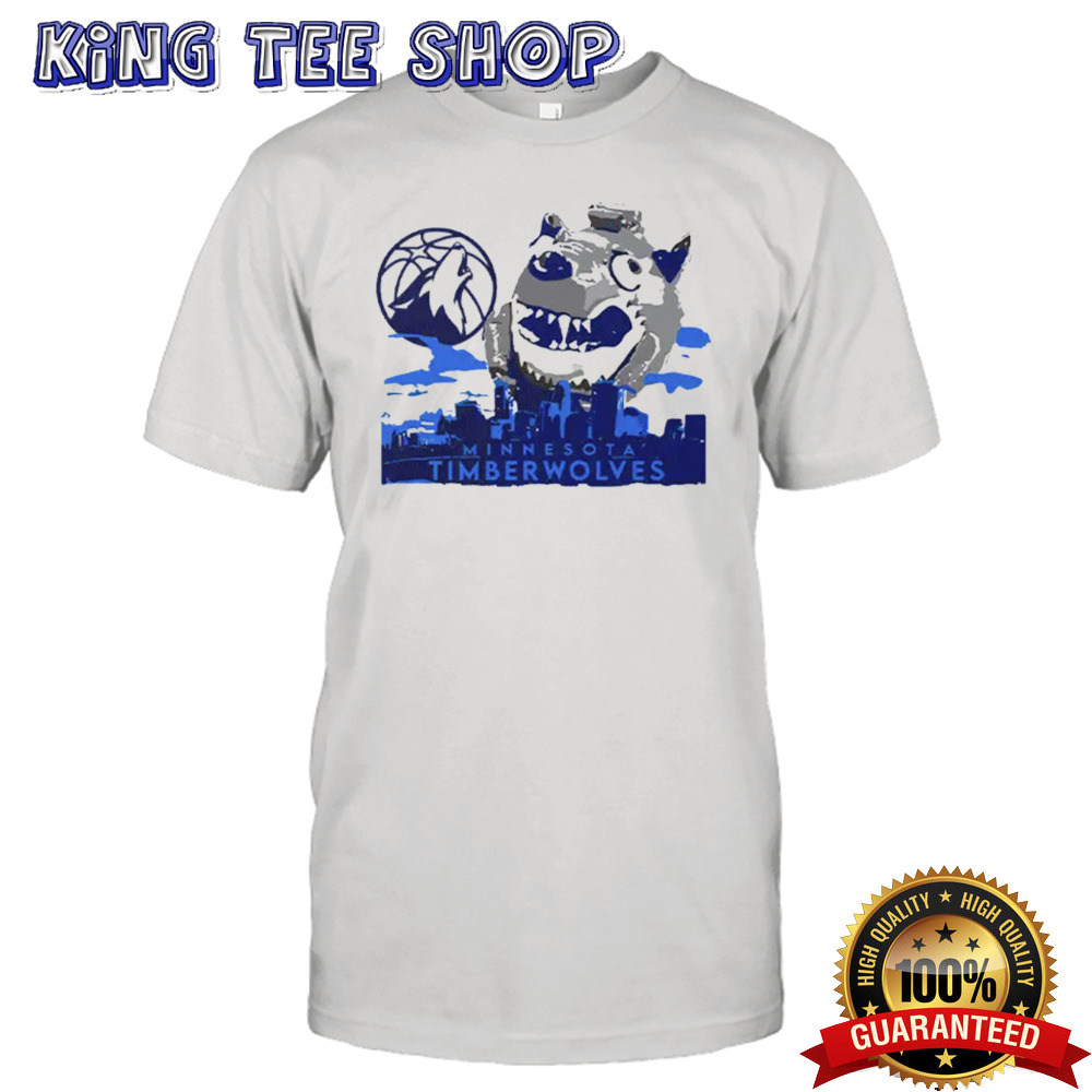 Minnesota Timberwolves Mascot Skyline T Shirt