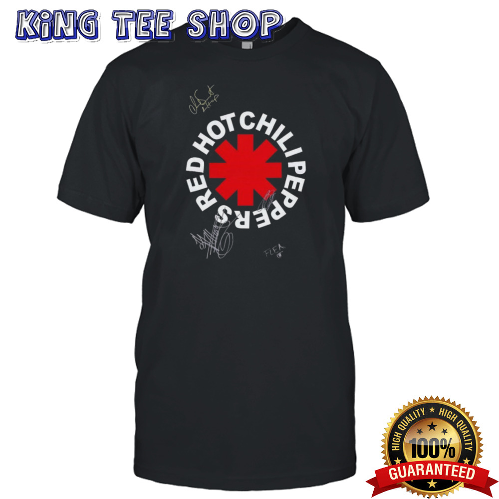 Red Hot Chili Peppers Band Logo 2024 Tour Signatures T-shirt
