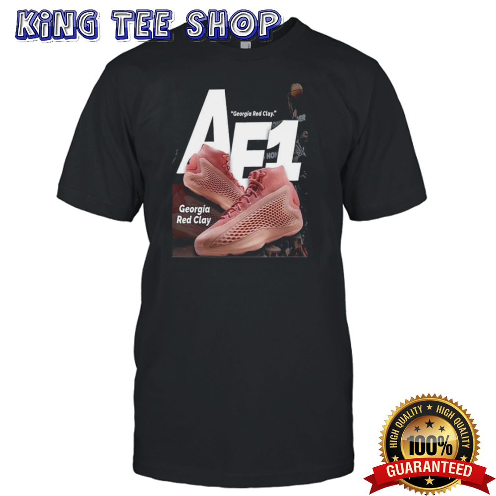 Anthony Edwards Dunking In The Adidas AE 1 Georgia Red Clay shirt