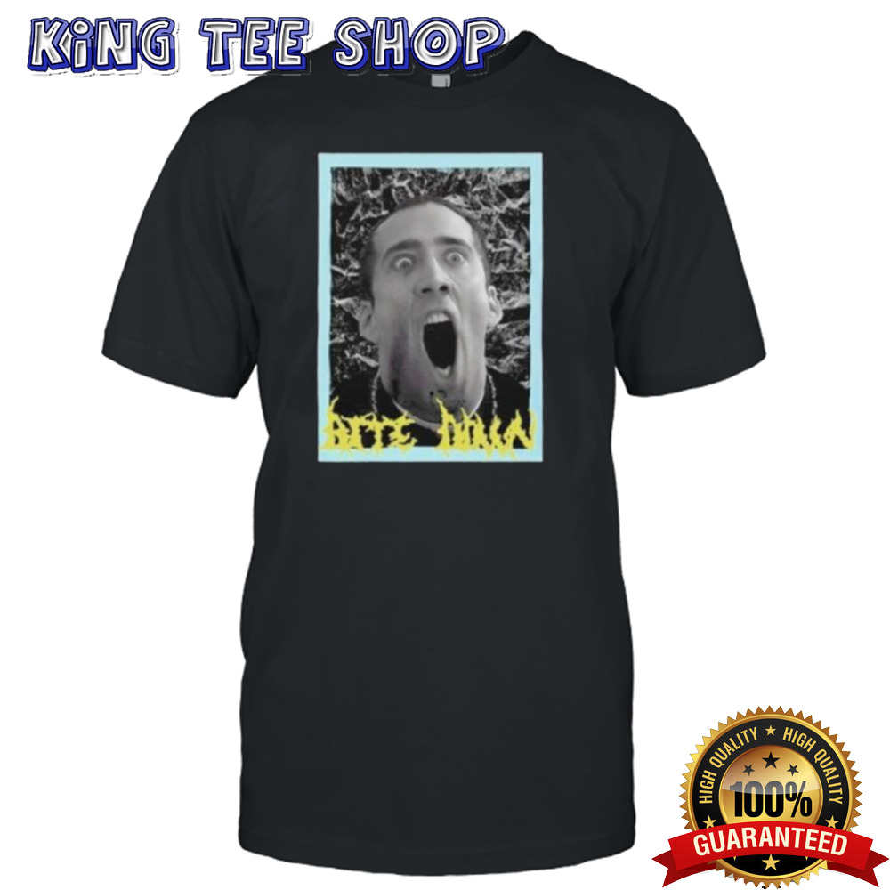 Official Ryanmiw Bite Down Nicolas Cage Shirt