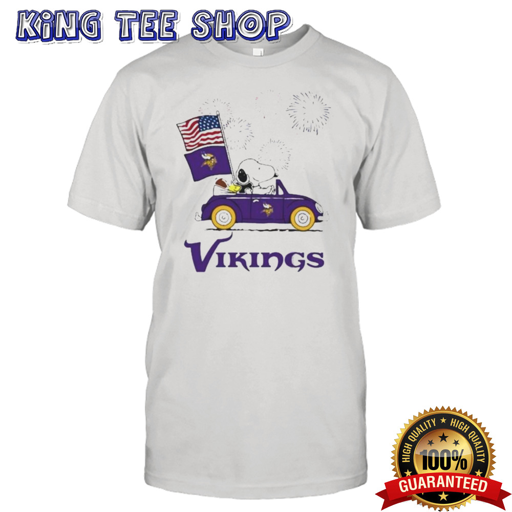 Snoopy And Woodstock Happy 4th Of July Minnesota Vikings Football 2024 Shirt