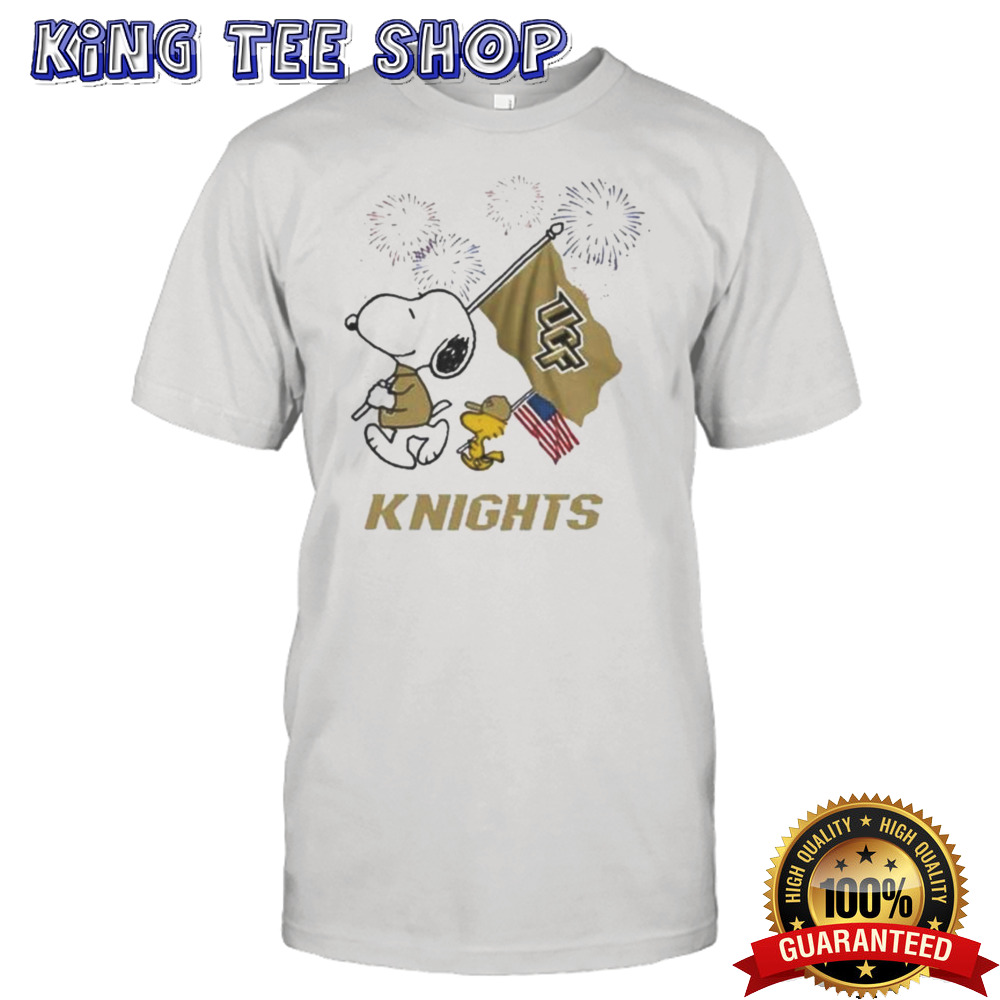 Snoopy And Woodstock Happy 4th Of July Ucf Knights Football 2024 T-shirt