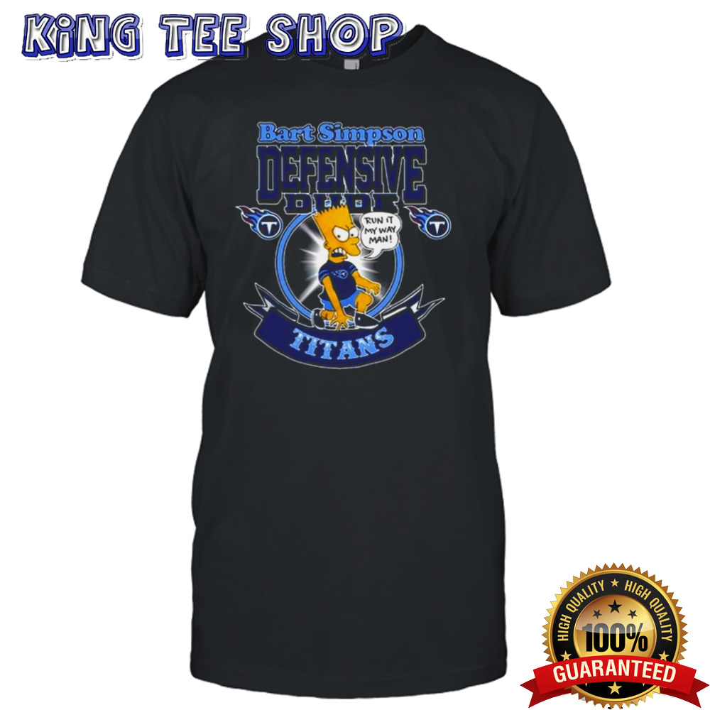 Tennessee Titans Nfl Bart Simpson Defensive Dude 2024 T-shirt