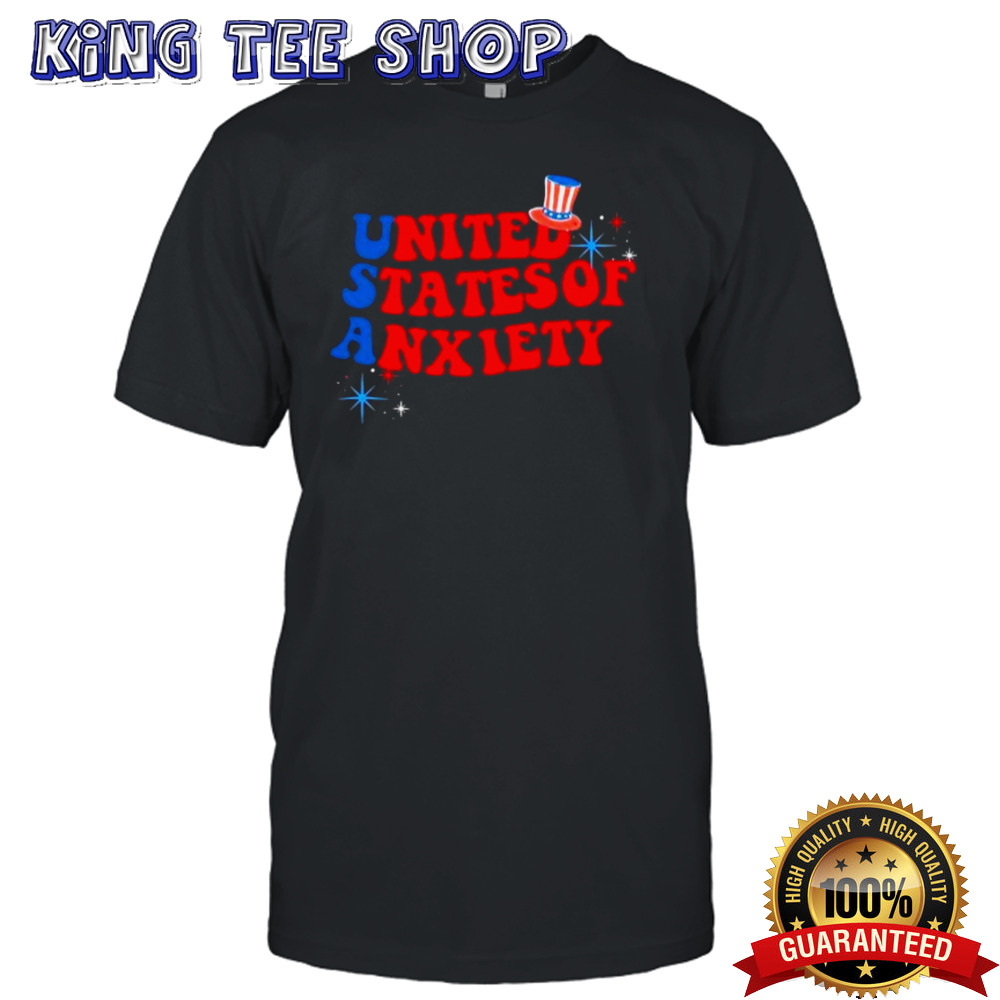 Usa United States Of Anxiety 4th Of July 2024 T-shirt