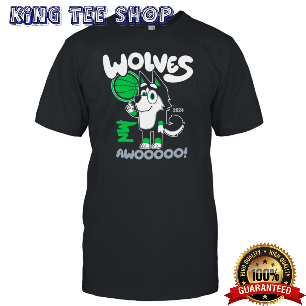 Awooo Wolves Bluey Minnesota Basketball shirt