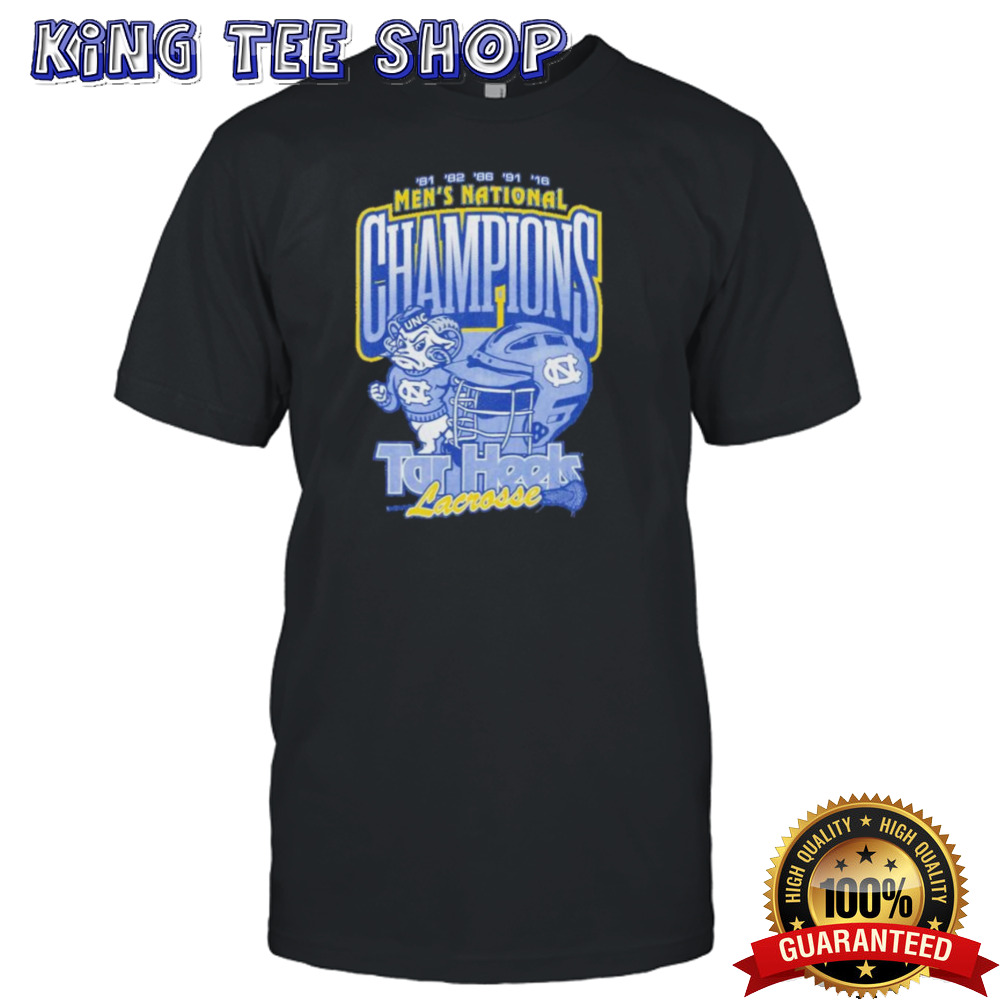 North Carolina Tar Heels Pass 5x Ncaa Division I Lacrosse National Champions Locker 47 Shirt