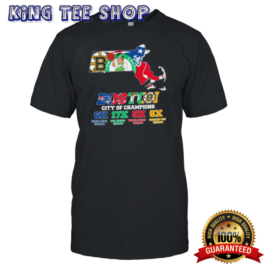 Official Boston Map Sports Teams City Of Champions Shirt