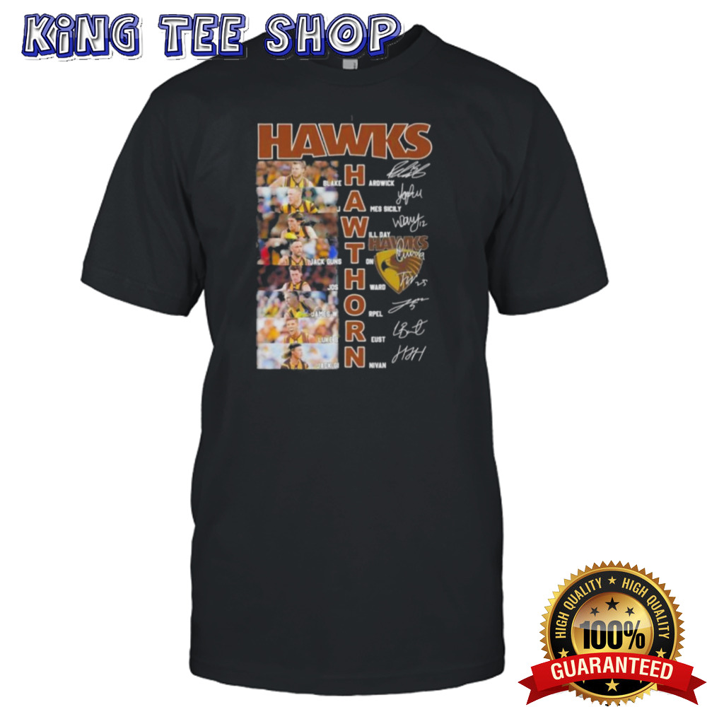 Official Hawthorn Hawks Team Players 2024 Signatures Shirt