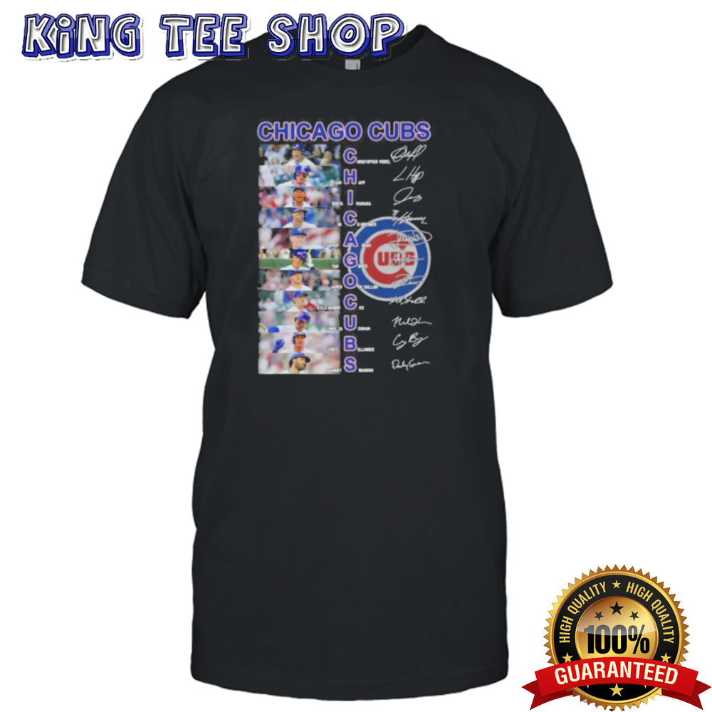Official MLB Chicago Cubs Team Players 2024 Signatures Shirt