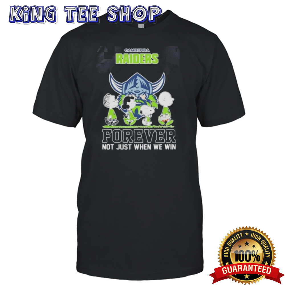 Official Peanuts Characters Walking Canberra Raiders Forever Not Just When We Win Shirt