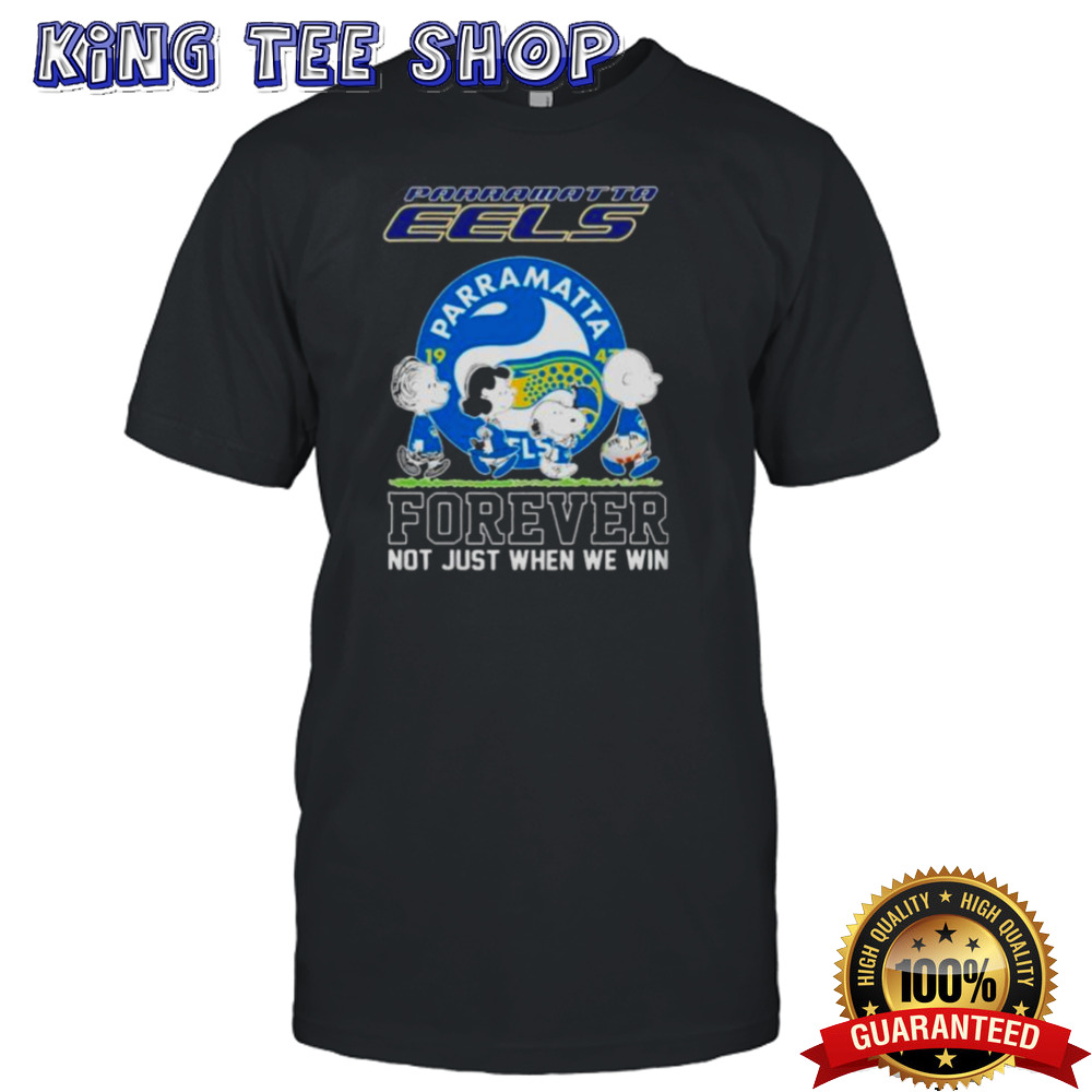 Official Peanuts Characters Walking Parramatta Eels Forever Not Just When We Win Shirt