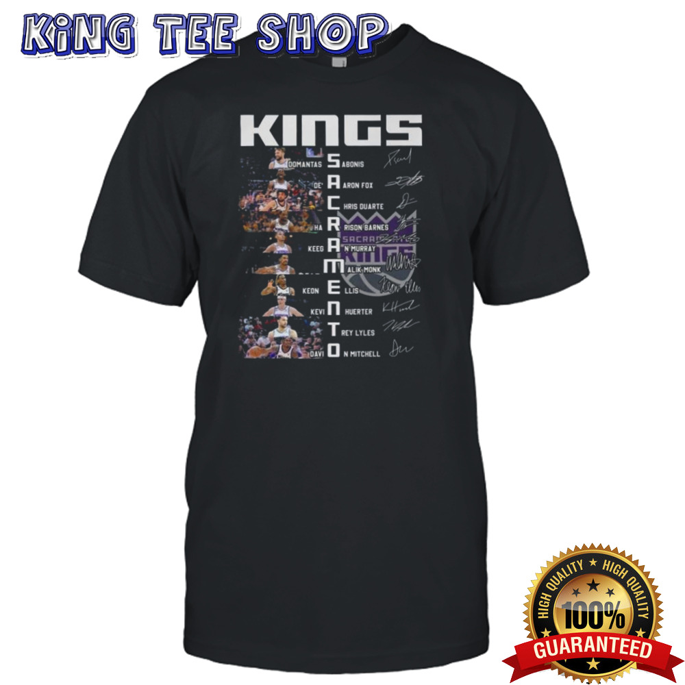 Sacramento Kings Team Players 2024 Signatures shirt