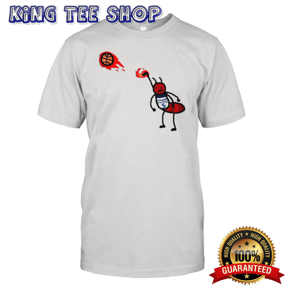 Anthony Edwards and Minnesota Timberwolves fire ant shirt