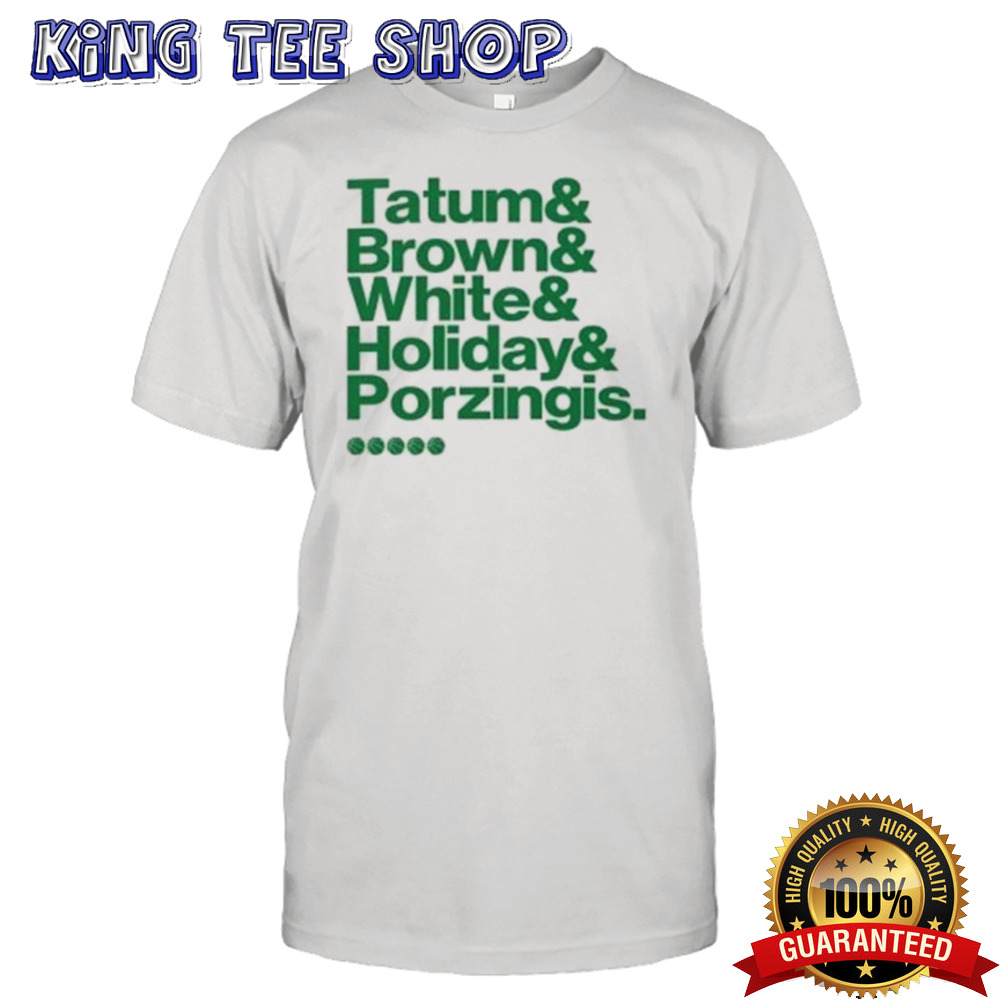 Boston Celtics Tatum & Brown & White & Holiday & Porzingis T-shirt