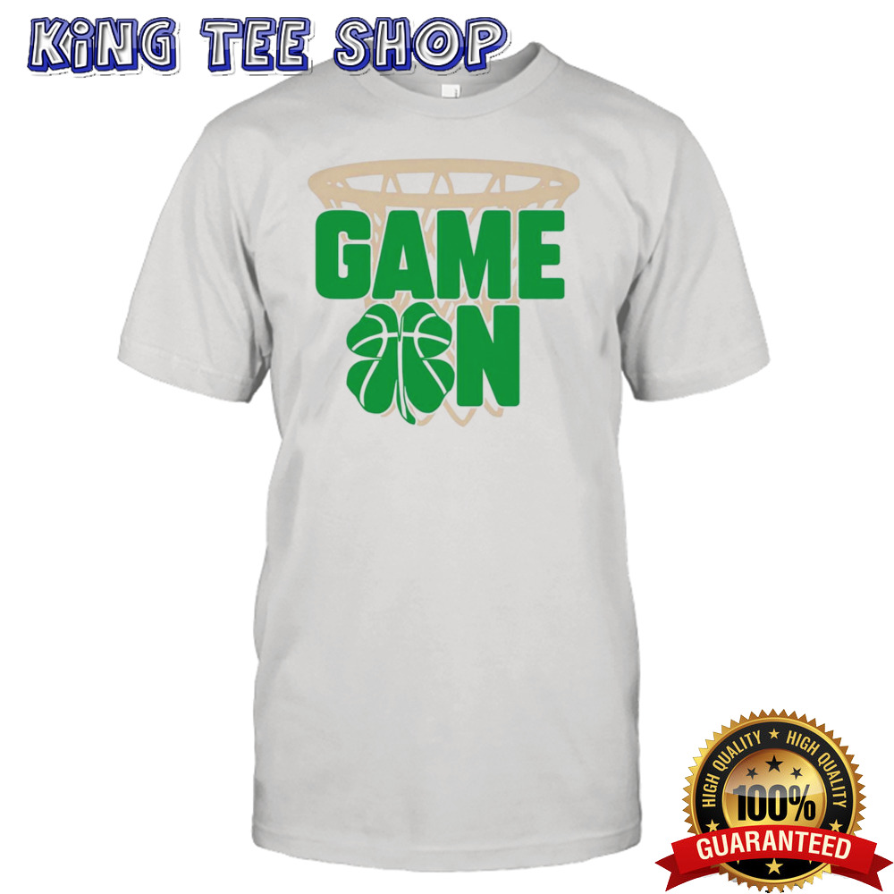 Boston Celtics net game on shirt